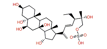(22E,24R,25R)-24-Ethyl-5a-cholest-22-en-3b,5,6b,8,15a,25,26-heptol 26-sulfate